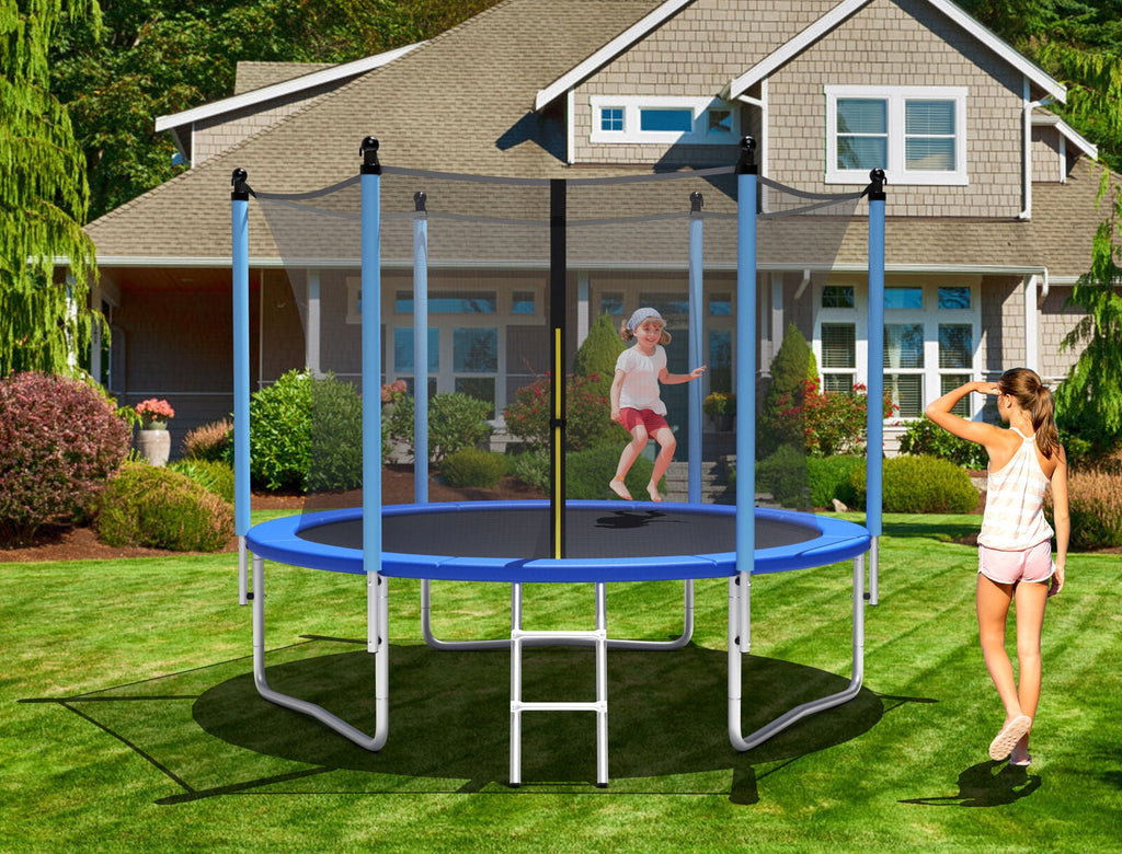 Outdoor Trampoline with Safety Closure Net-8 ft