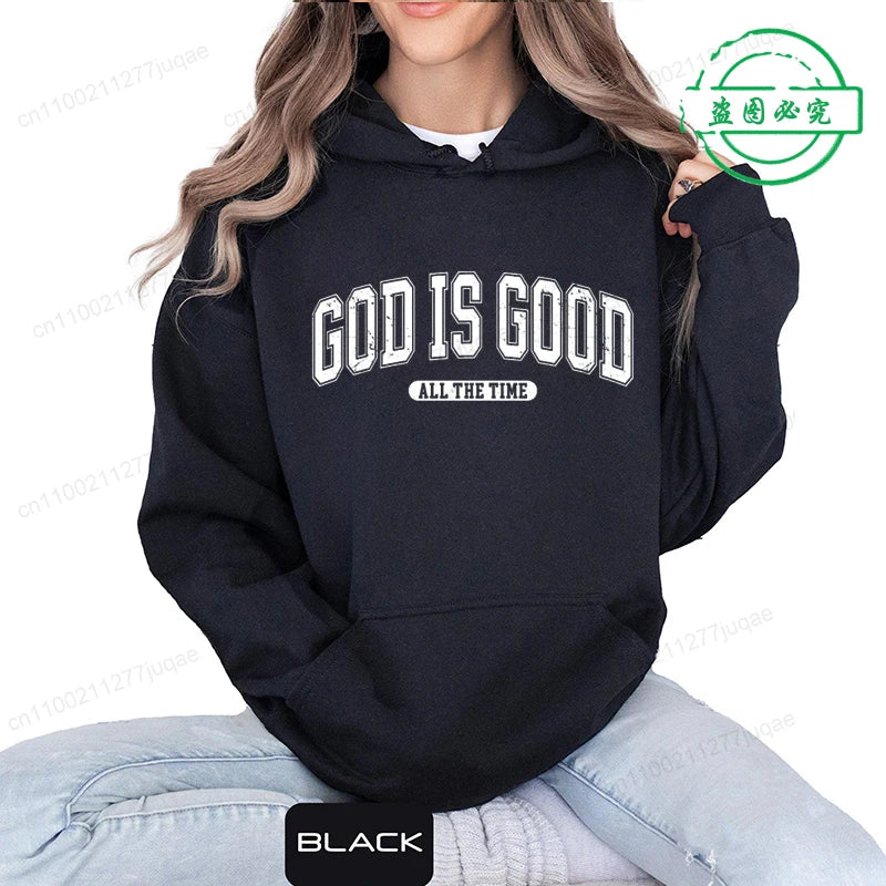 Retro Christian Sweatshirt,God Is Good All the Time Hoodie