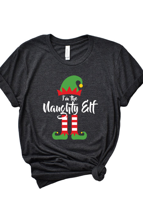 naughty elf tee 3042