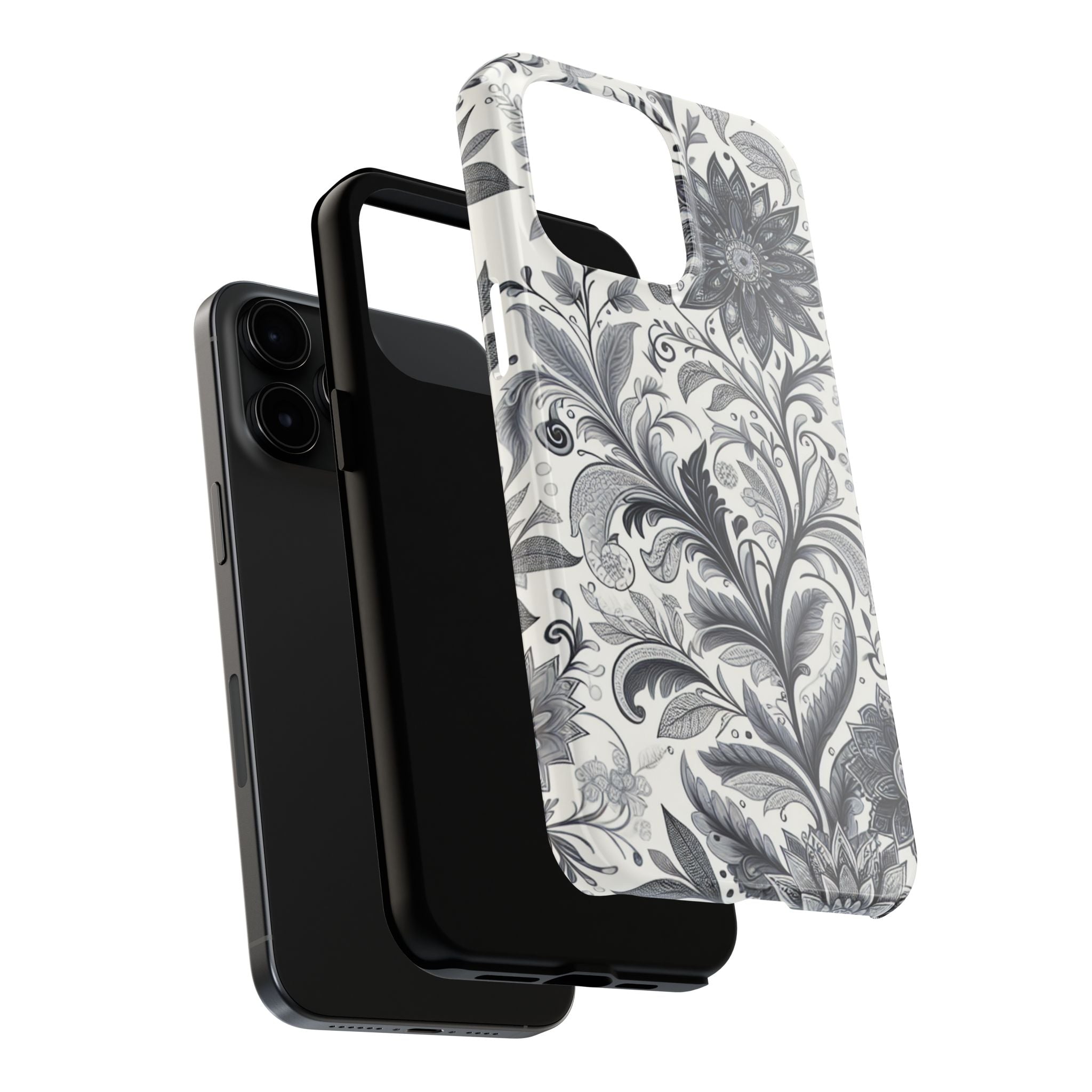 Floral Tough Phone Cases, Durable Phone Cover, Stylish Floral Design, Gift for Her, Trendy Tech Accessories, Birthday Present