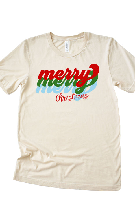 Merry Merry Merry Christmas tee 3092