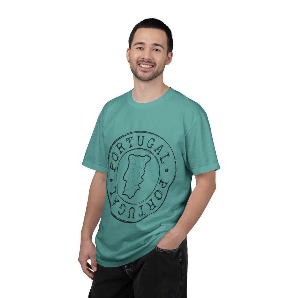 Portugal Map Stamp T-Shirt | Vintage Circular Badge