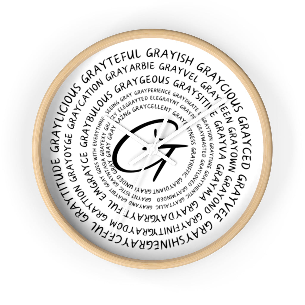 Wooden Clock Embracing Gray Hair Positivity