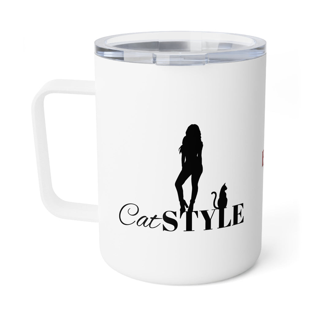 Cat Style Insulated Coffee Mug, 10oz