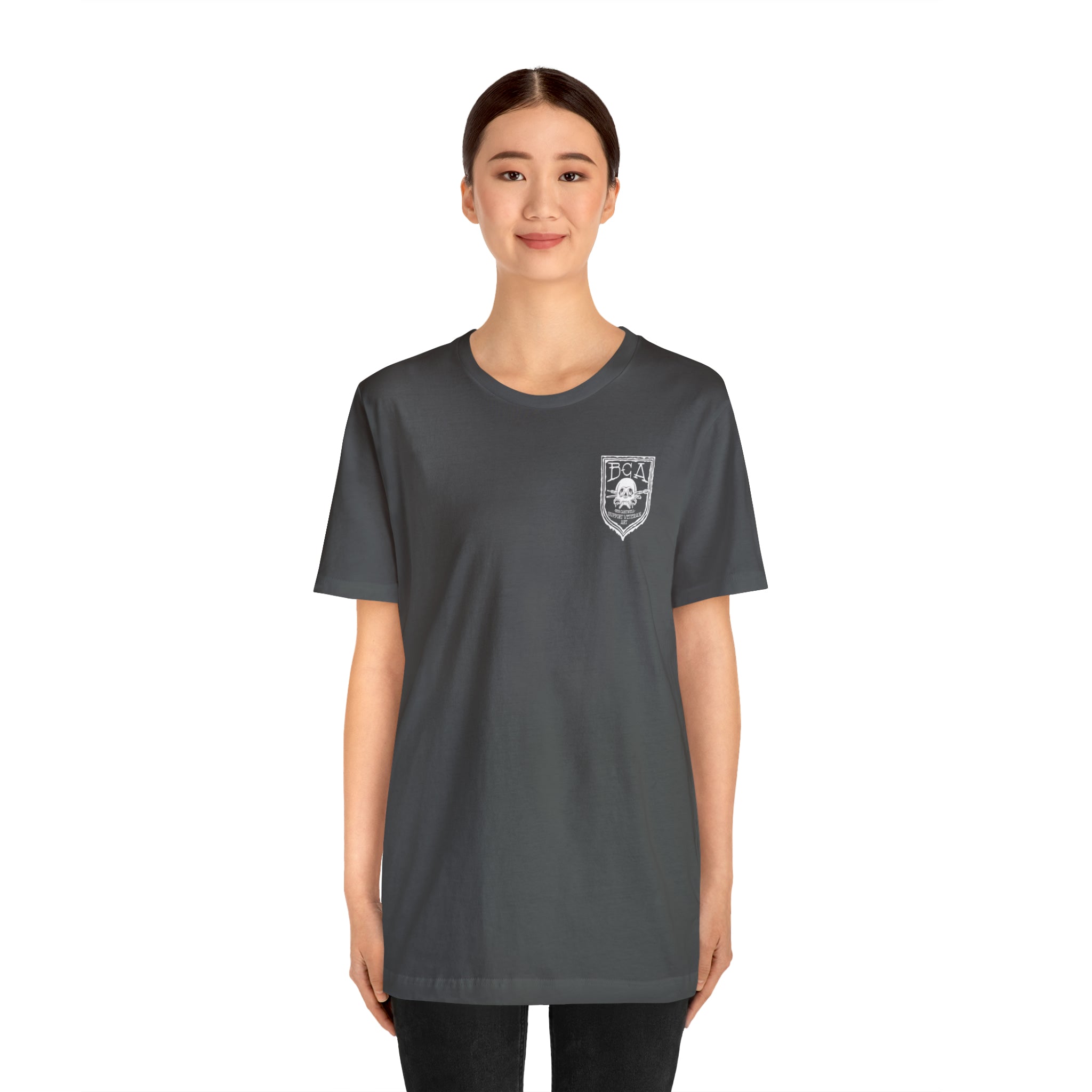 Sniper Rifle Frog - Back Print - Short Sleeve Tee
