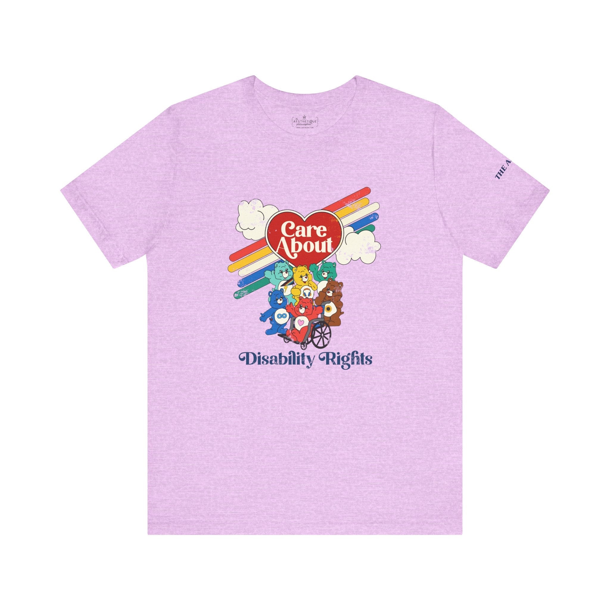 Care About Disability Rights - Retro 80s Vibe - Unisex Jersey Short Sleeve Tee