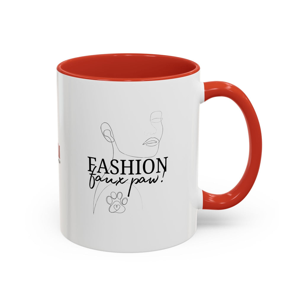 Fashion Faux Paw Accent Coffee Mug (11, 15oz)