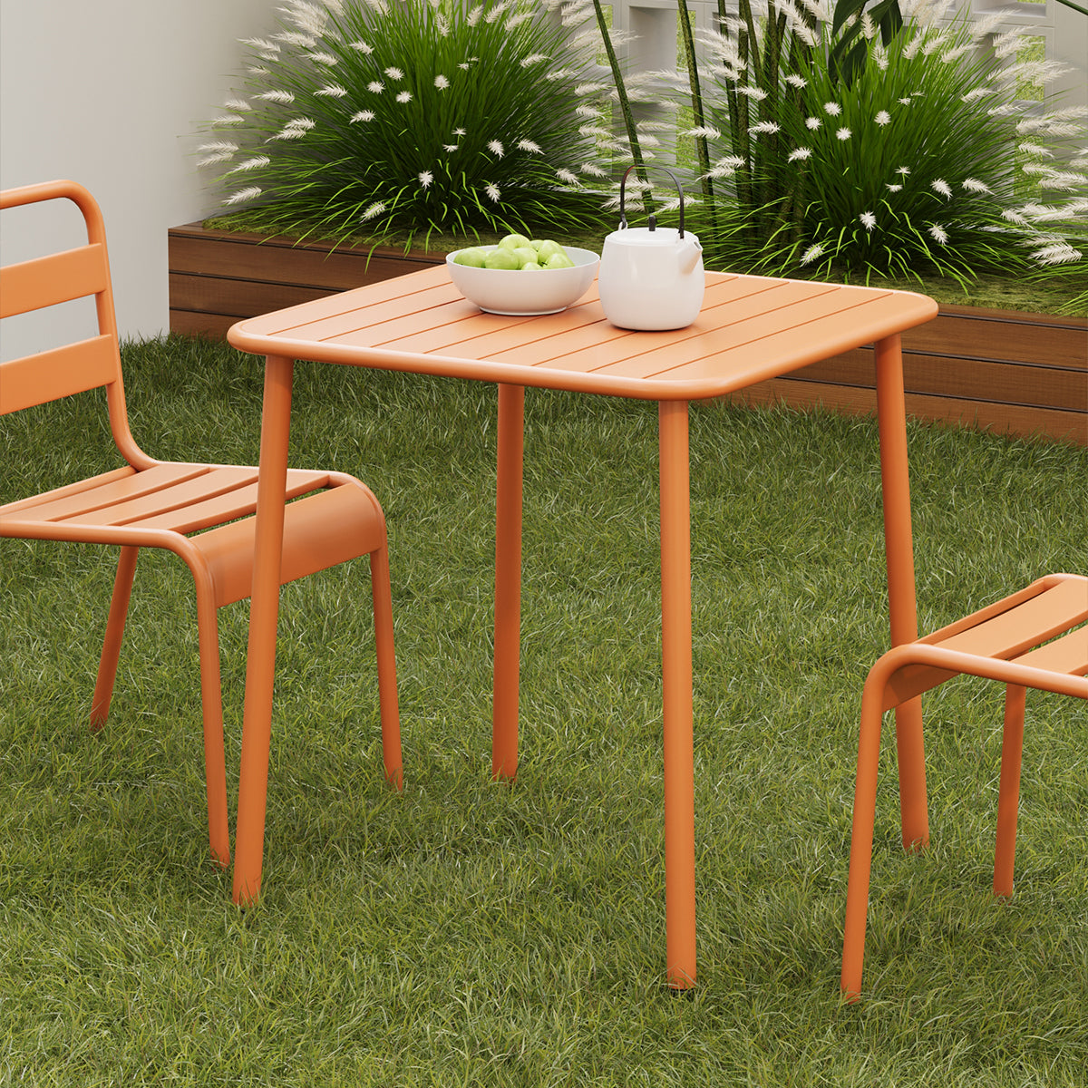Sera square table outdoor (red)courtyard table villa open air dining table waterproof table retro American modern simple balcony table coffee table