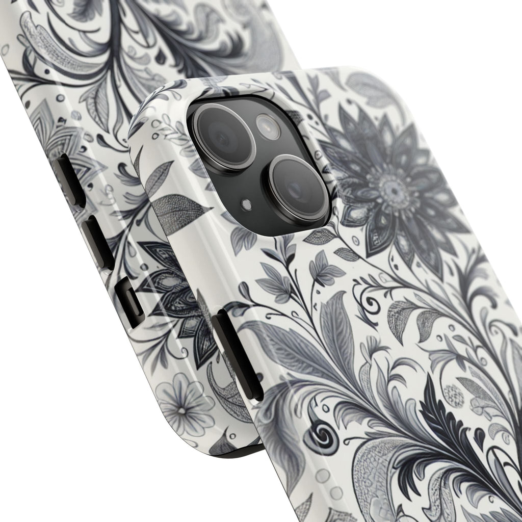 Floral Tough Phone Cases, Durable Phone Cover, Stylish Floral Design, Gift for Her, Trendy Tech Accessories, Birthday Present