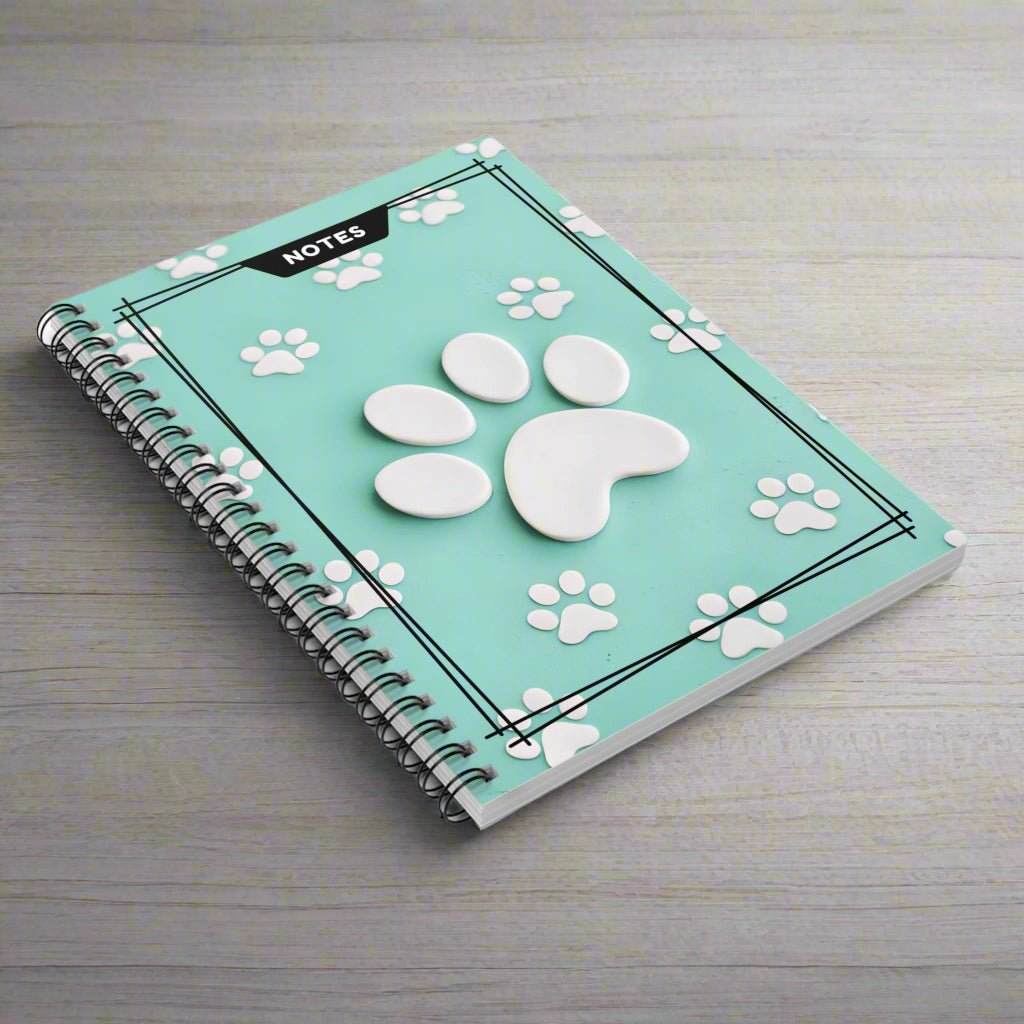 3D Cat Paw Spiral Bound Notebook Students or Cat Lovers