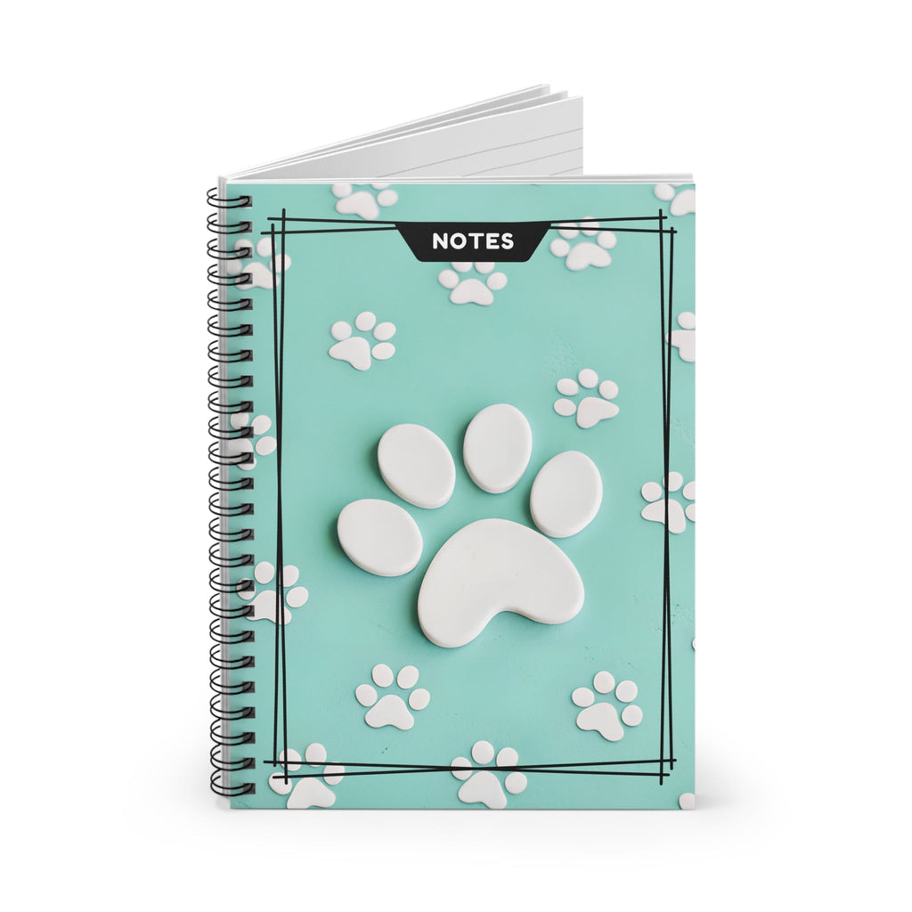 3D Cat Paw Spiral Bound Notebook Students or Cat Lovers