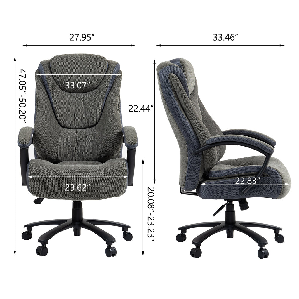 High back, skin friendly cotton fabric material office chair that can be raised and lowered:9373H-Fabric