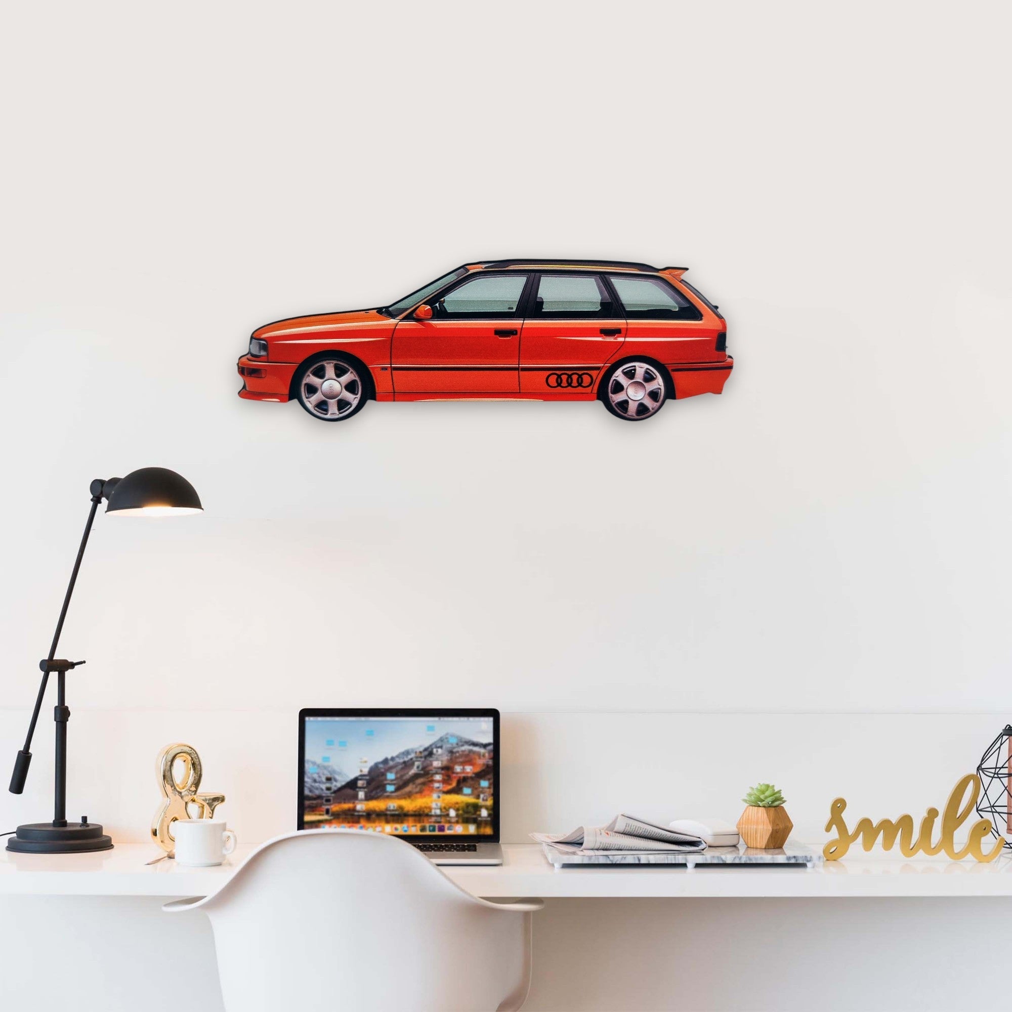 1994 Audi RS2 (1) Metal Car Wall Art, Color 2D Diecast Car Decor, Silhouette Metal Wall Art, Gift For Car Lovers, Detailed Color Metal Car