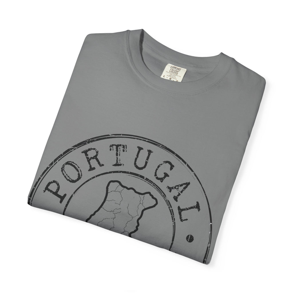 Portugal Map Stamp T-Shirt | Vintage Circular Badge