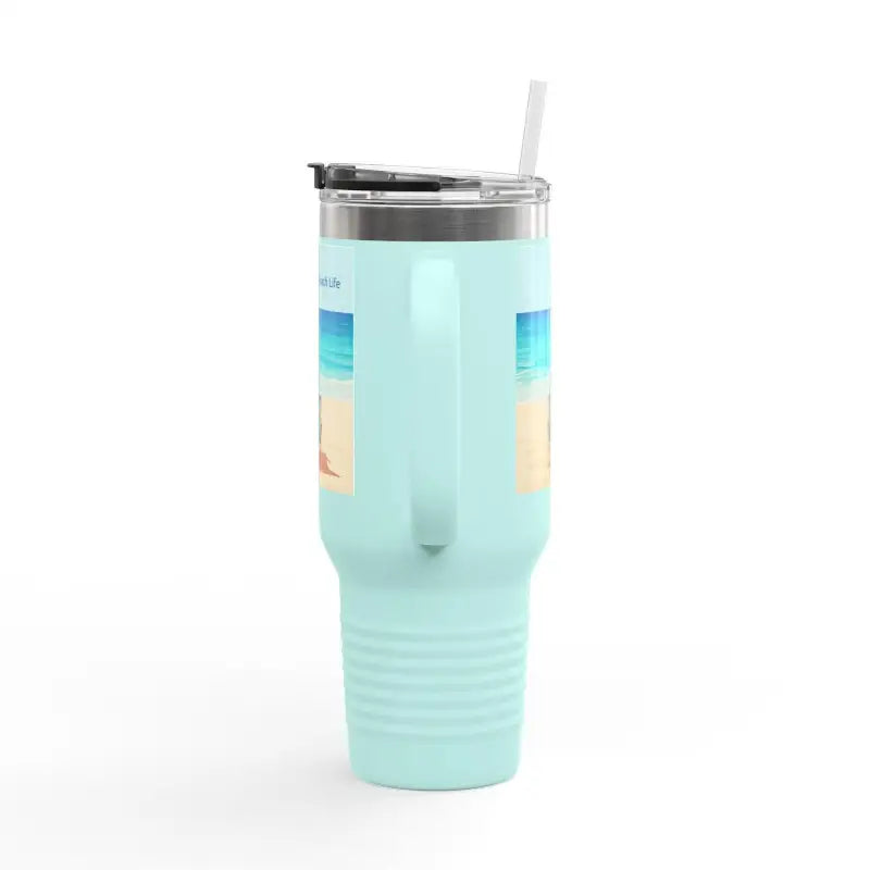 Ocean State Styles Travel Mug Beach Life Design 40 Oz