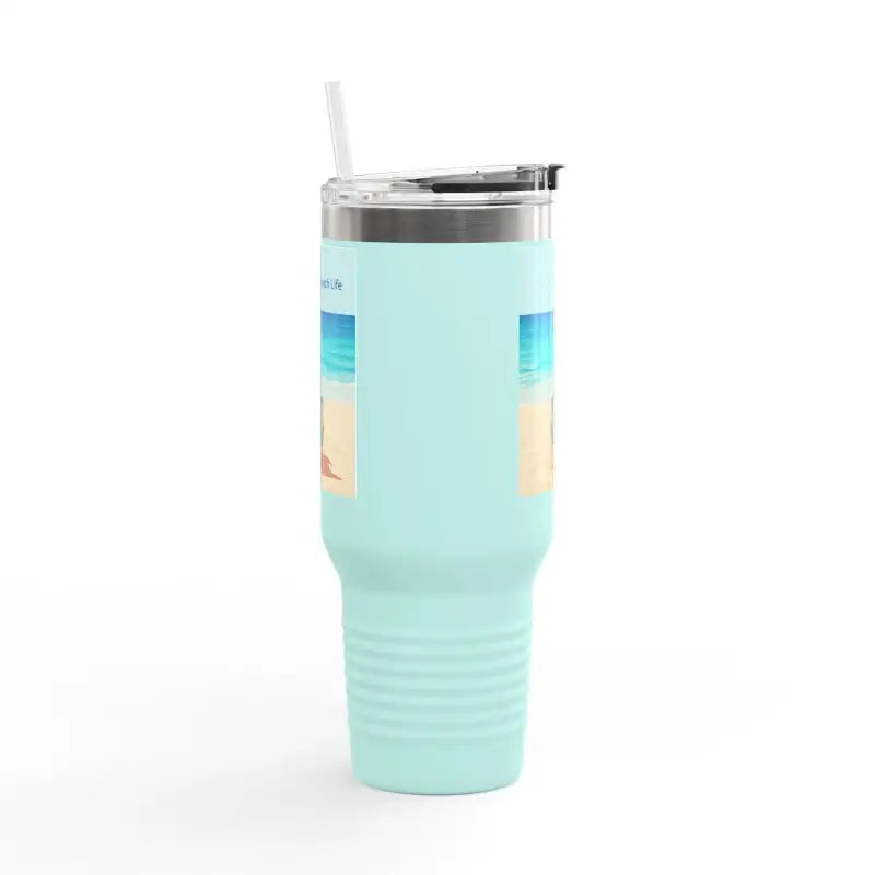 Ocean State Styles Travel Mug Beach Life Design 40 Oz
