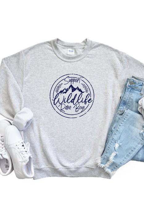 Support Wildlife, Raise Boys 4171_gsweat