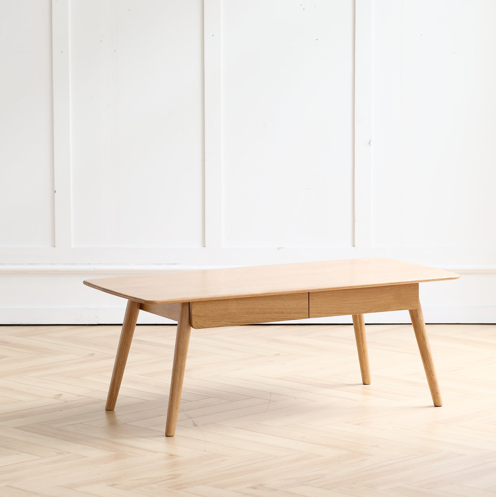 Center table Low Table 100% solid wood Top plate Desk Coffee table Width 120 x Depth 56 x Height 45 cm Study desk Work from home Easy to assemble Natural wood with storage shelf Natural writing desk