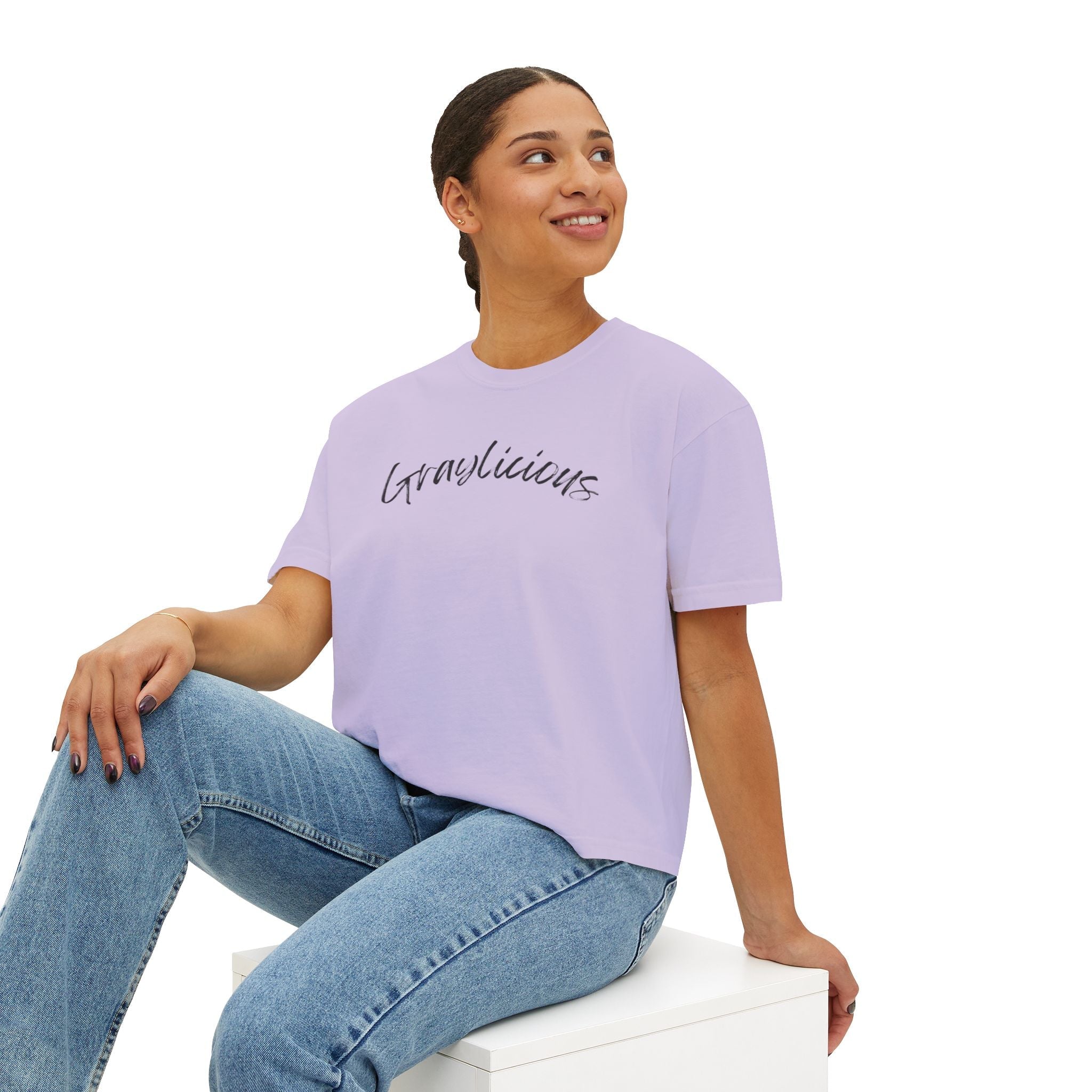 Women's Boxy Tee " Graylicious"