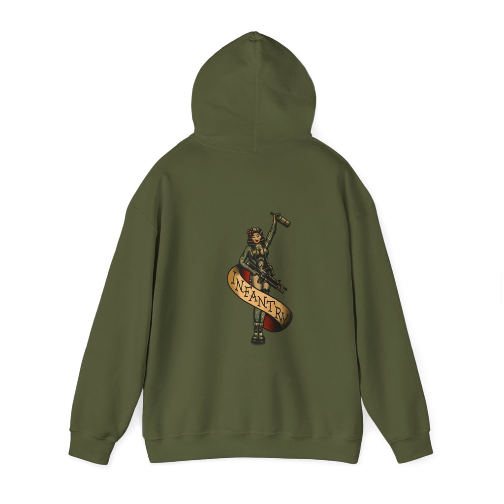 Infantry Pin-Up with M4 M203 and Bottle - Hoodie