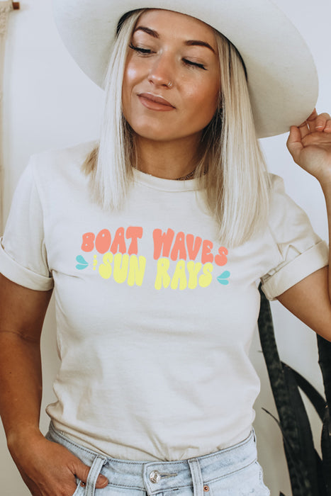 Boat Waves Sun Rays Tee 4251