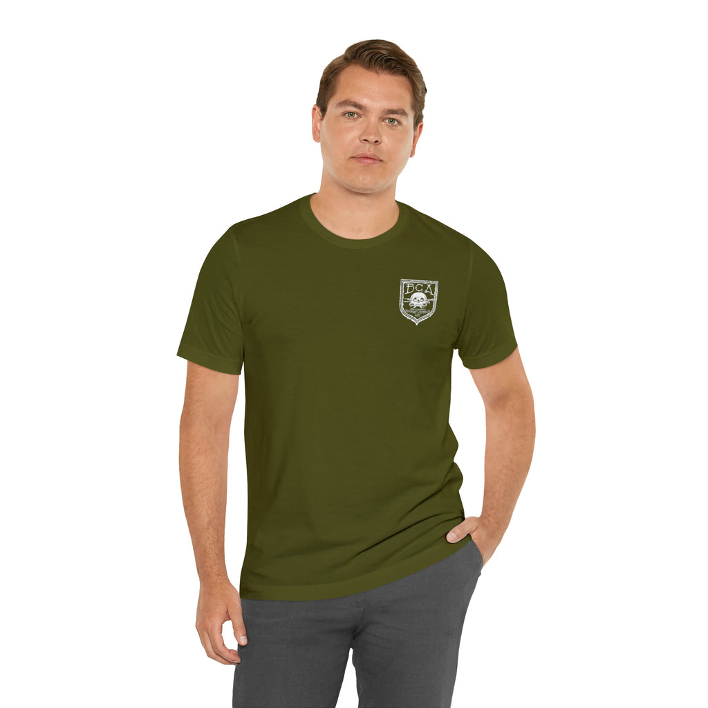 Flippers, Binoculars and Radio Frog - Back Print - Short Sleeve Tee
