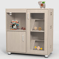 4-Tier Wooden Hamster Cage with Storage Cabinet and Acrylic Windows for Guinea Pigs and Chinchillas