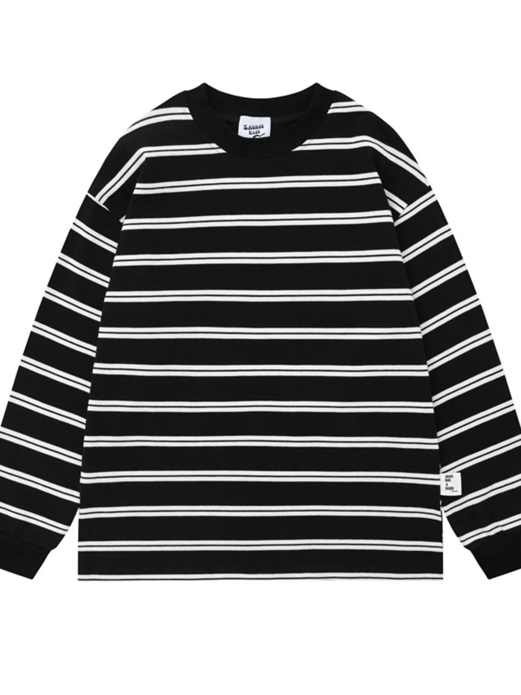 Striped Round Neck Long Sleeve T-Shirt
