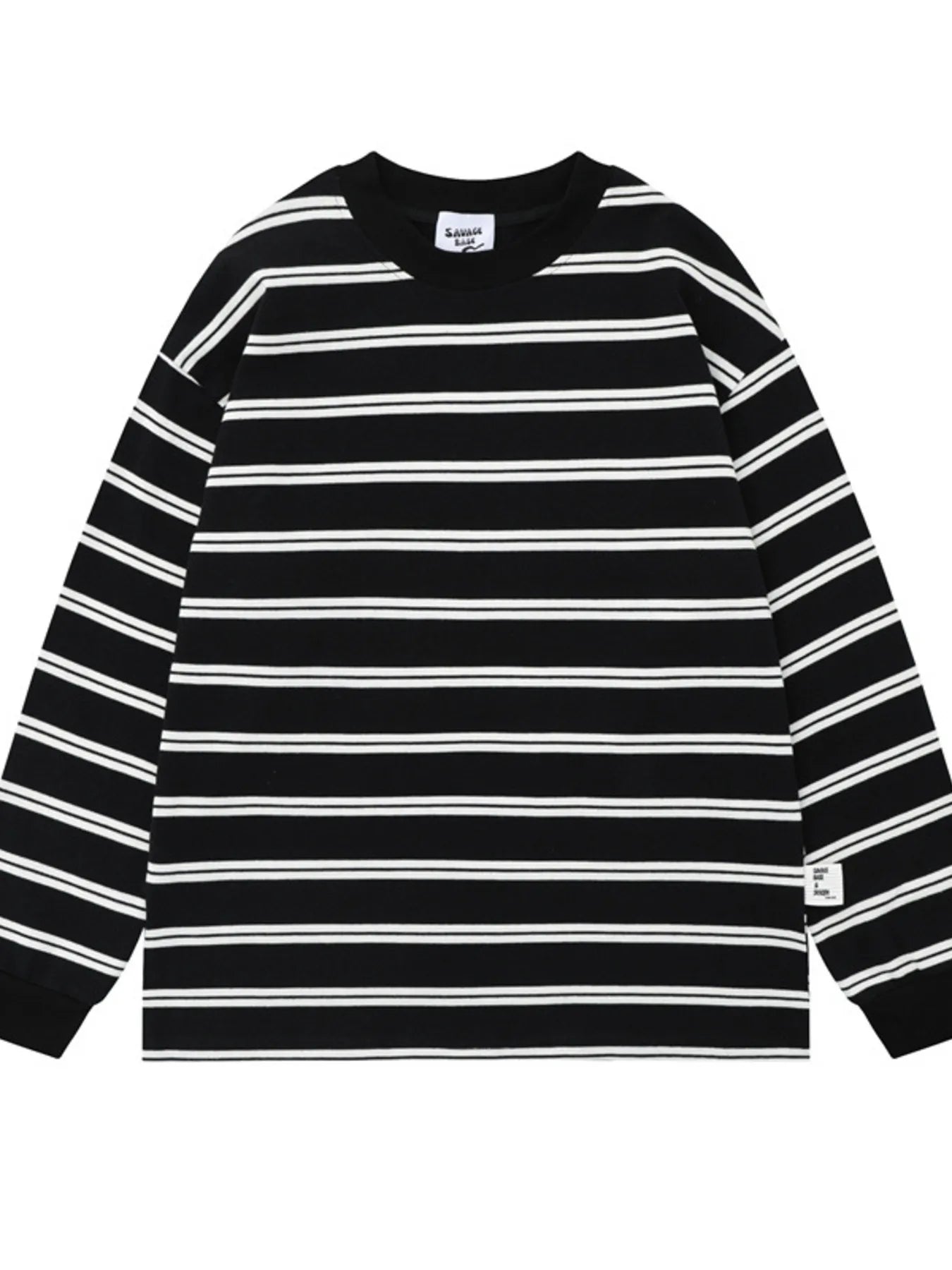 Striped Round Neck Long Sleeve T-Shirt