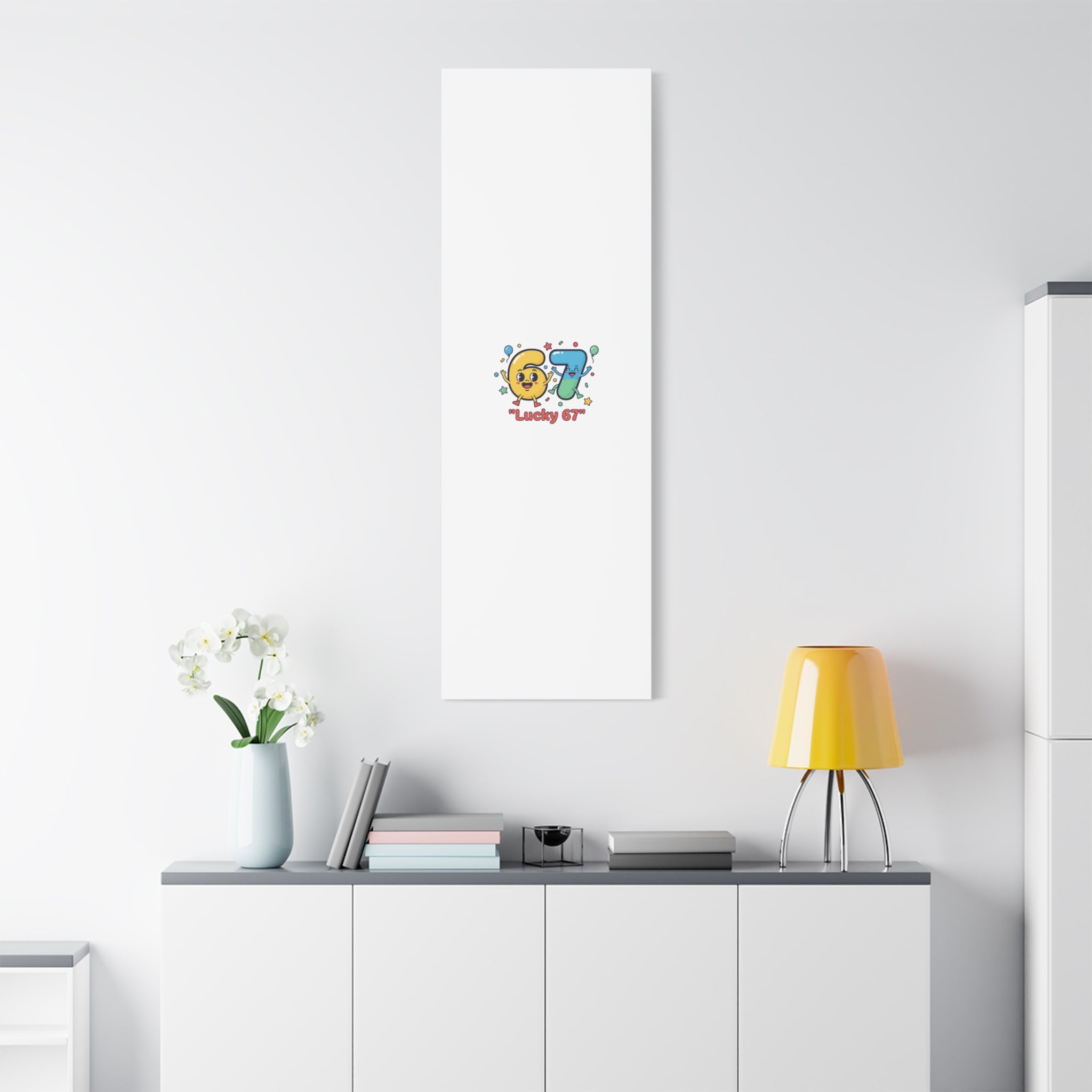 Lucky 67 Canvas, Stretched Matte | 67 meme, absurdist humor