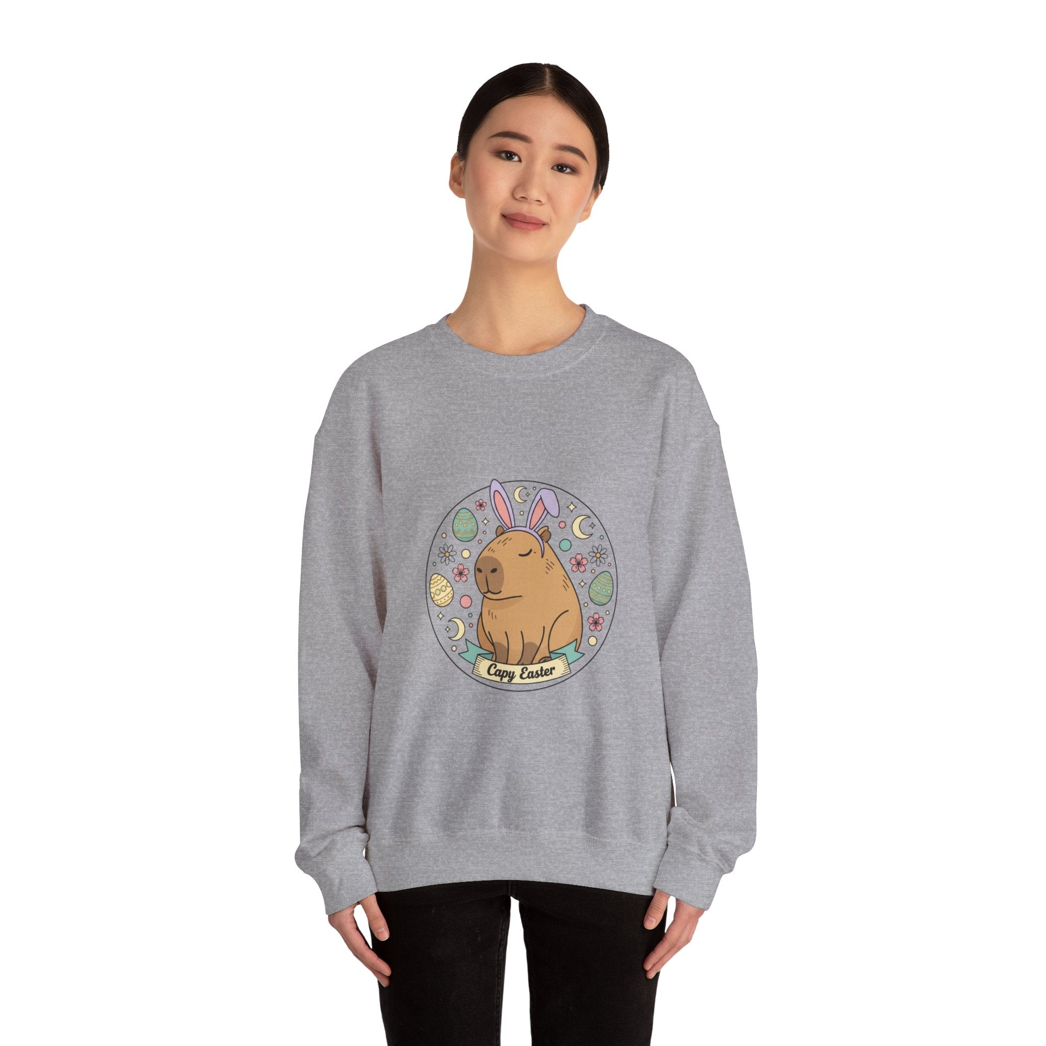Bunny Ears Illustration Sweatshirt | Easter bunny aesthetic, pastel spring