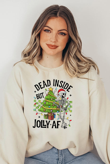 Dead Inside But Jolly AF Sweatshirt 4937gsweat