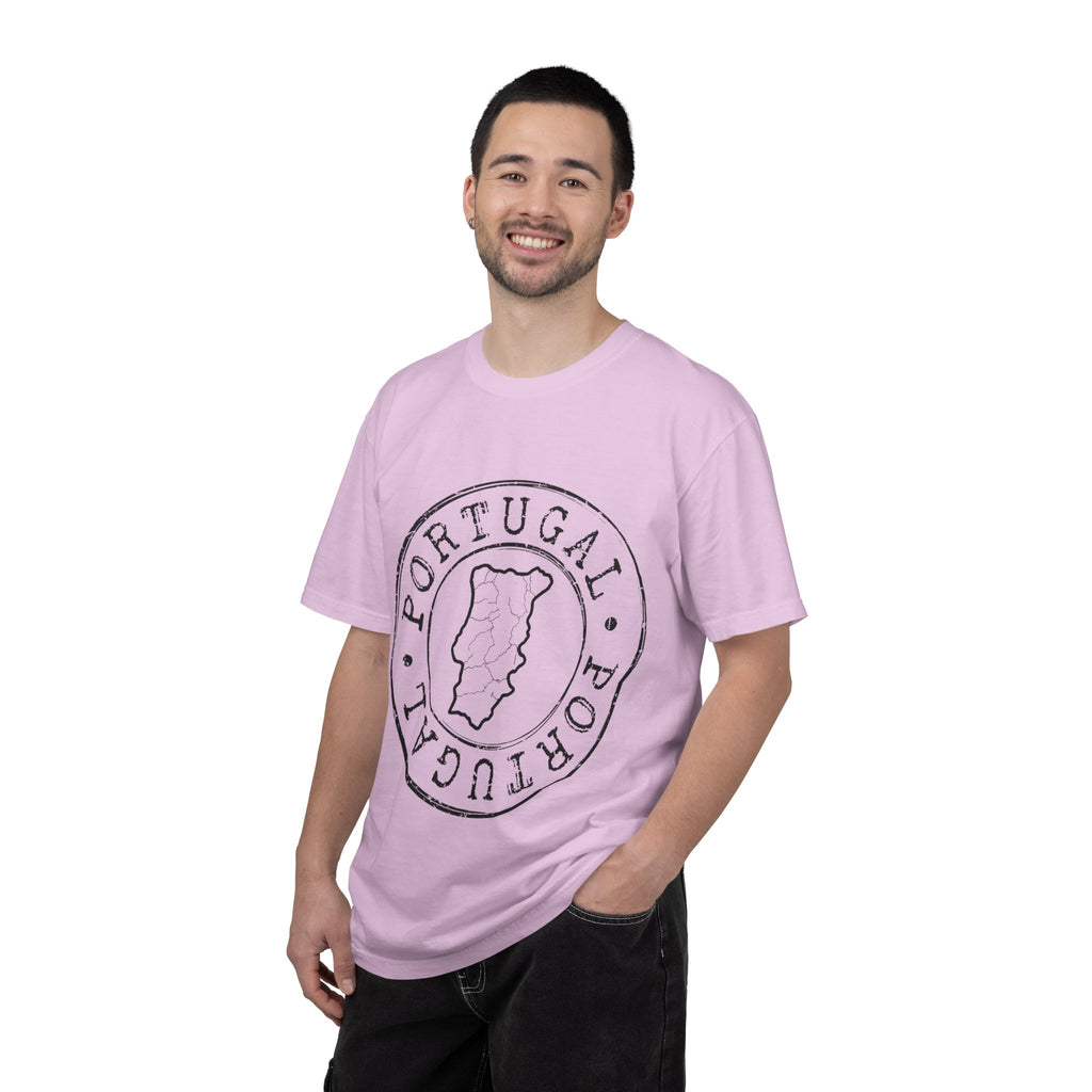 Portugal Map Stamp T-Shirt | Vintage Circular Badge