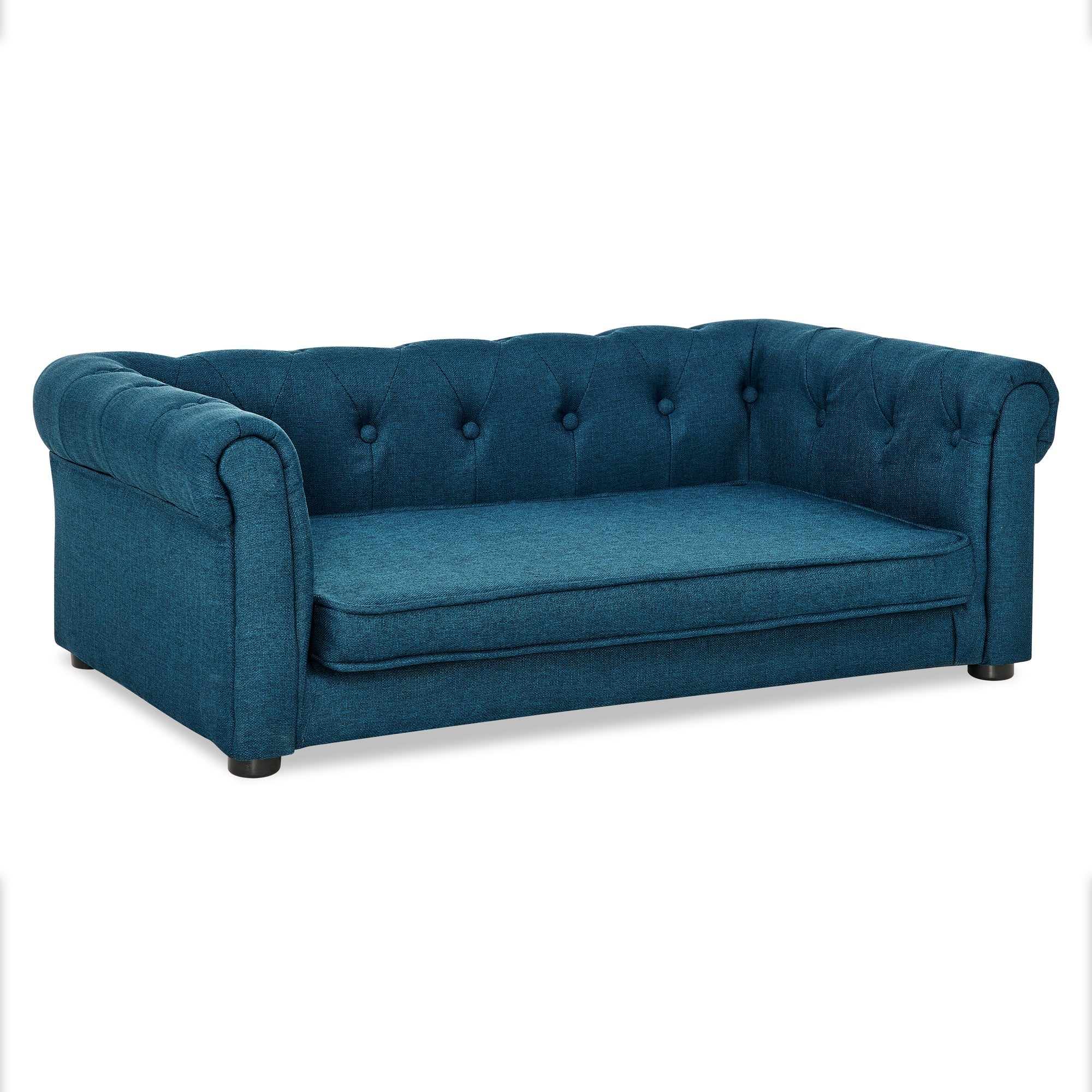 Elegant Rectangle Pet Bed, Durable Elevated Dog Sofa Bed, Comfortable Dog Couch, Blue Foam, 40'*23'*14'
