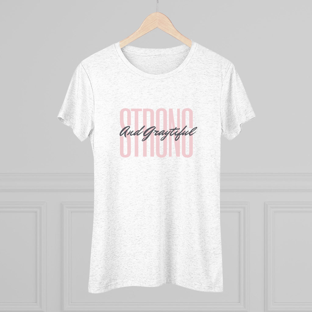Strong and Graytiful Women's Triblend Tee