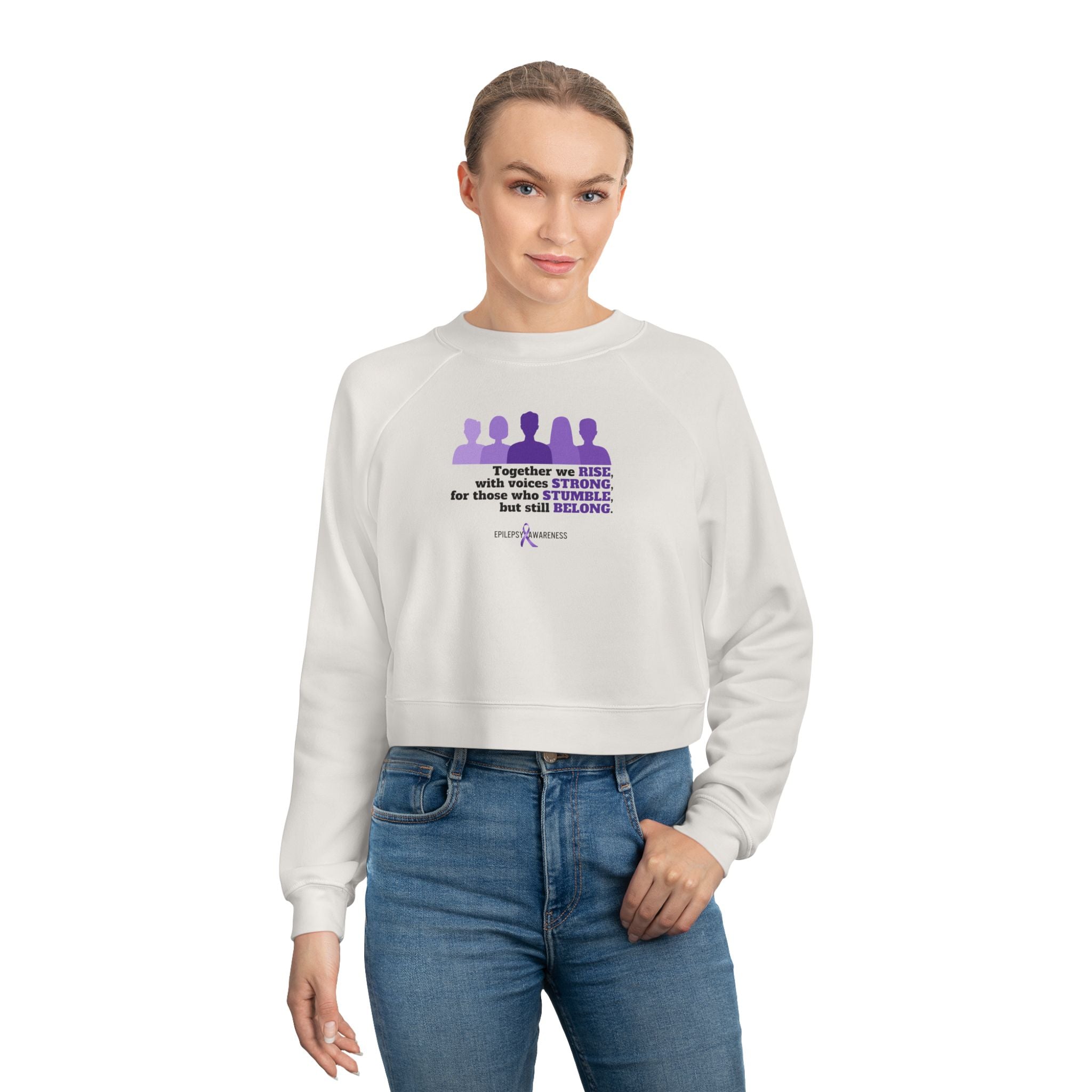 Together We Stand Women's Cropped Fleece Pullover