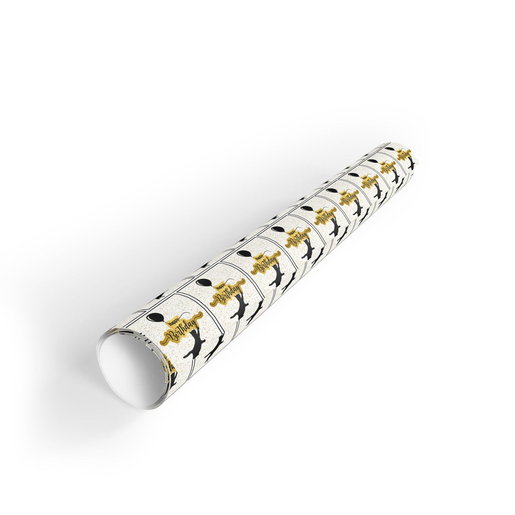 Happy Birthday Kitty Gift Wrapping Paper Rolls, 1pc with Balloons