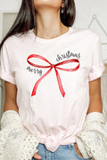 Merry Christmas Bow Tee 5256