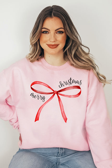Christmas Bow Sweatshirt 5256gsweat