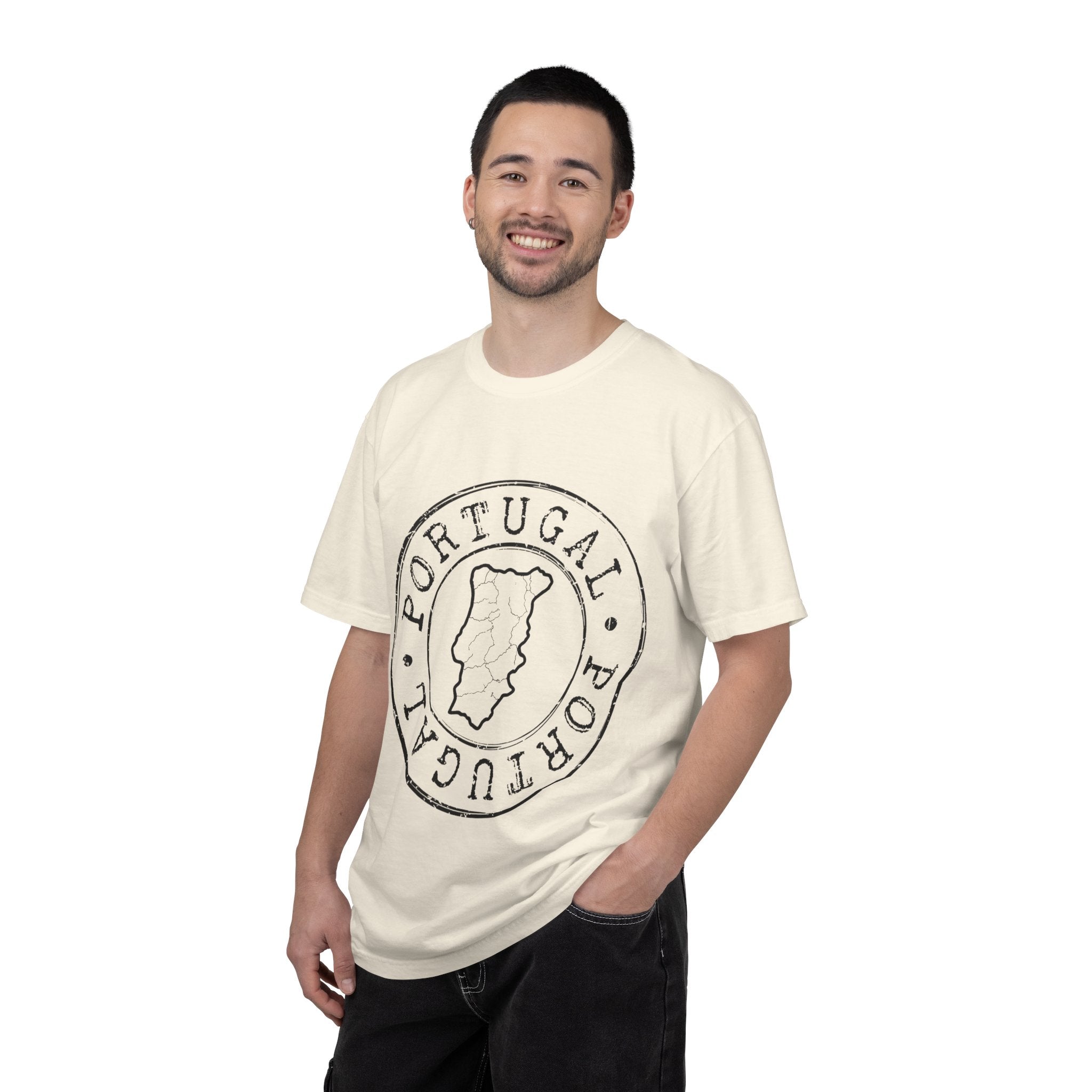 Portugal Map Stamp T-Shirt | Vintage Circular Badge