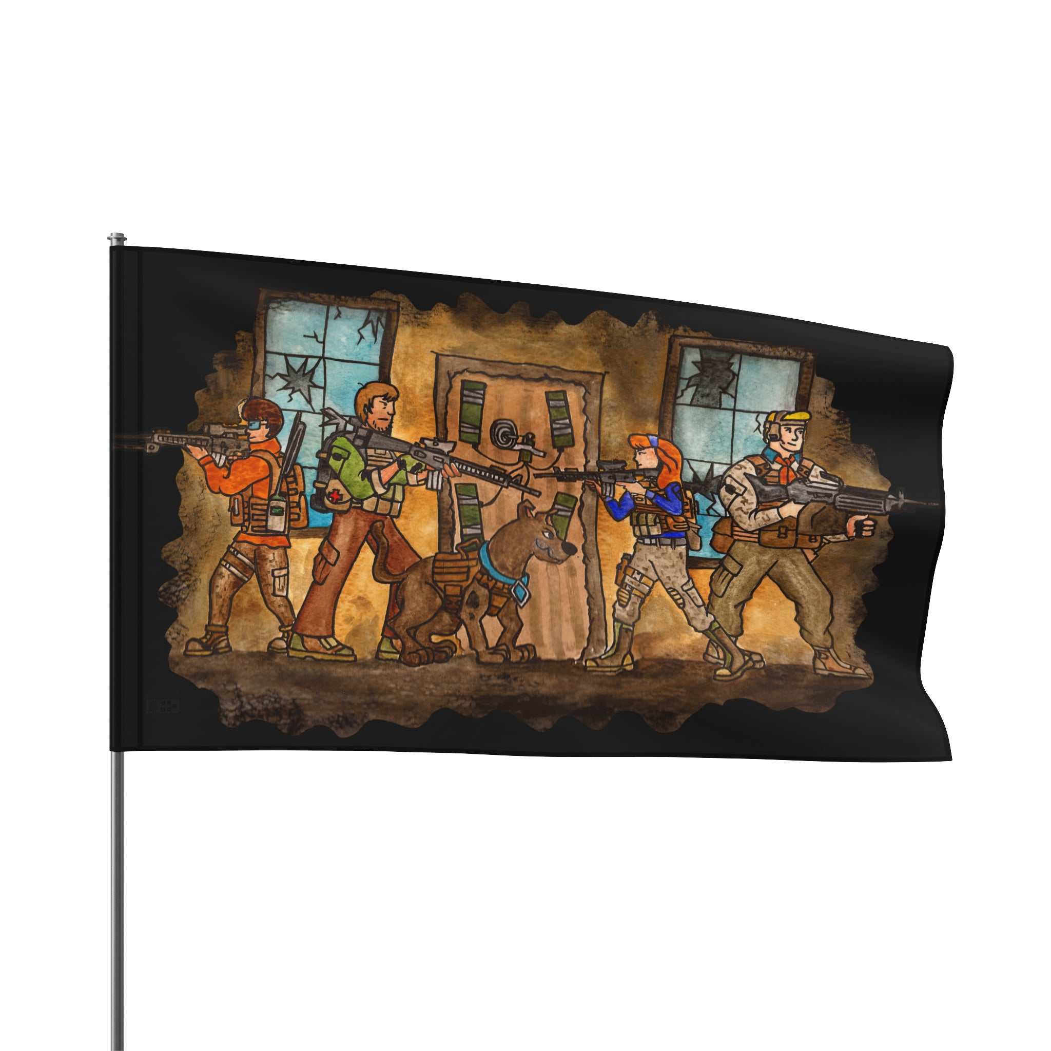 Scooby Doo and the Gang Take the Door - Flag