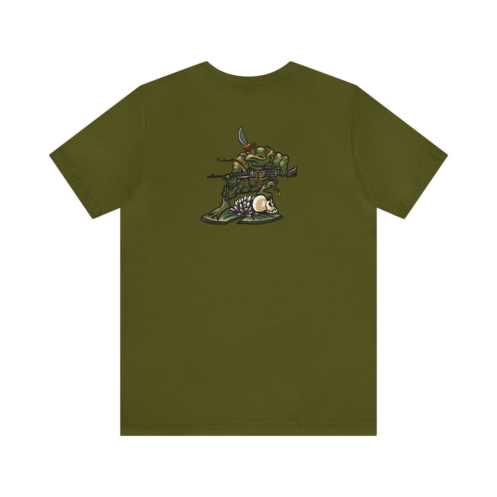 240 Machine Gun Frog - Back Print - Short Sleeve Tee