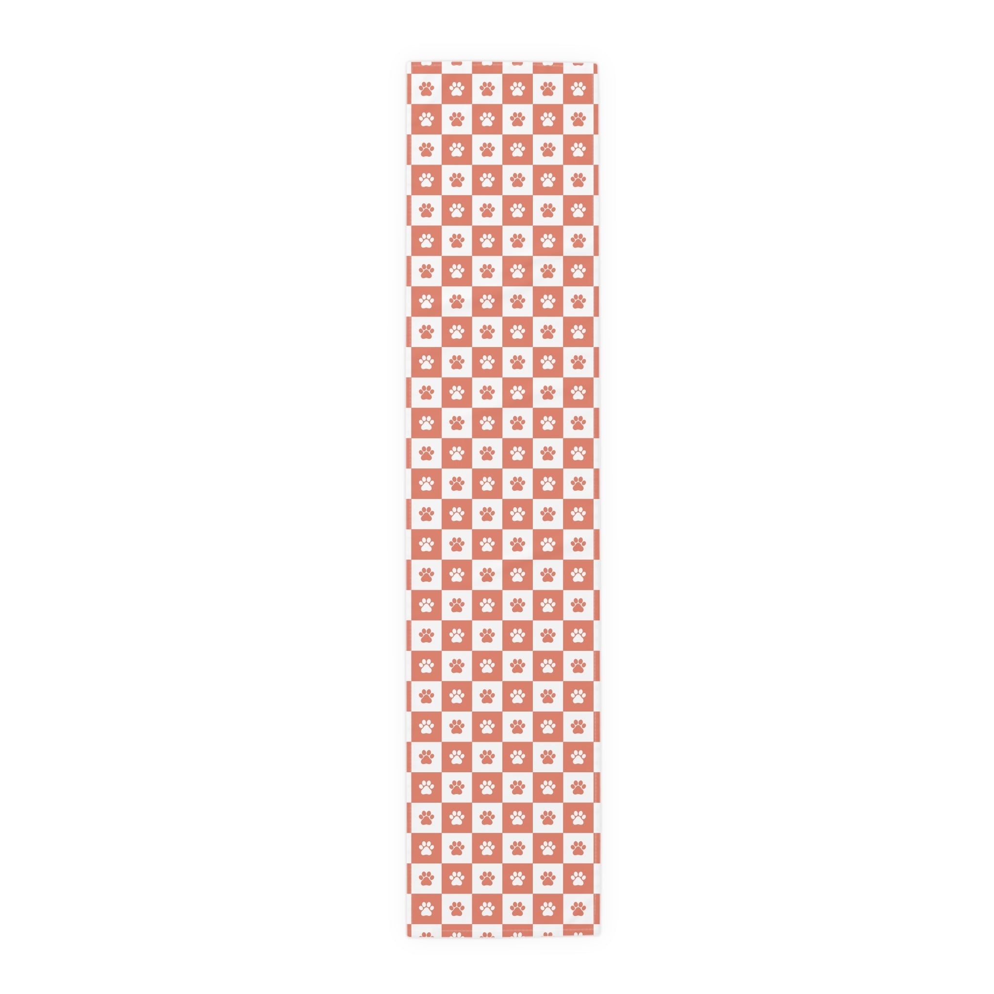 Red & White Paws Table Runner (Cotton, Poly)