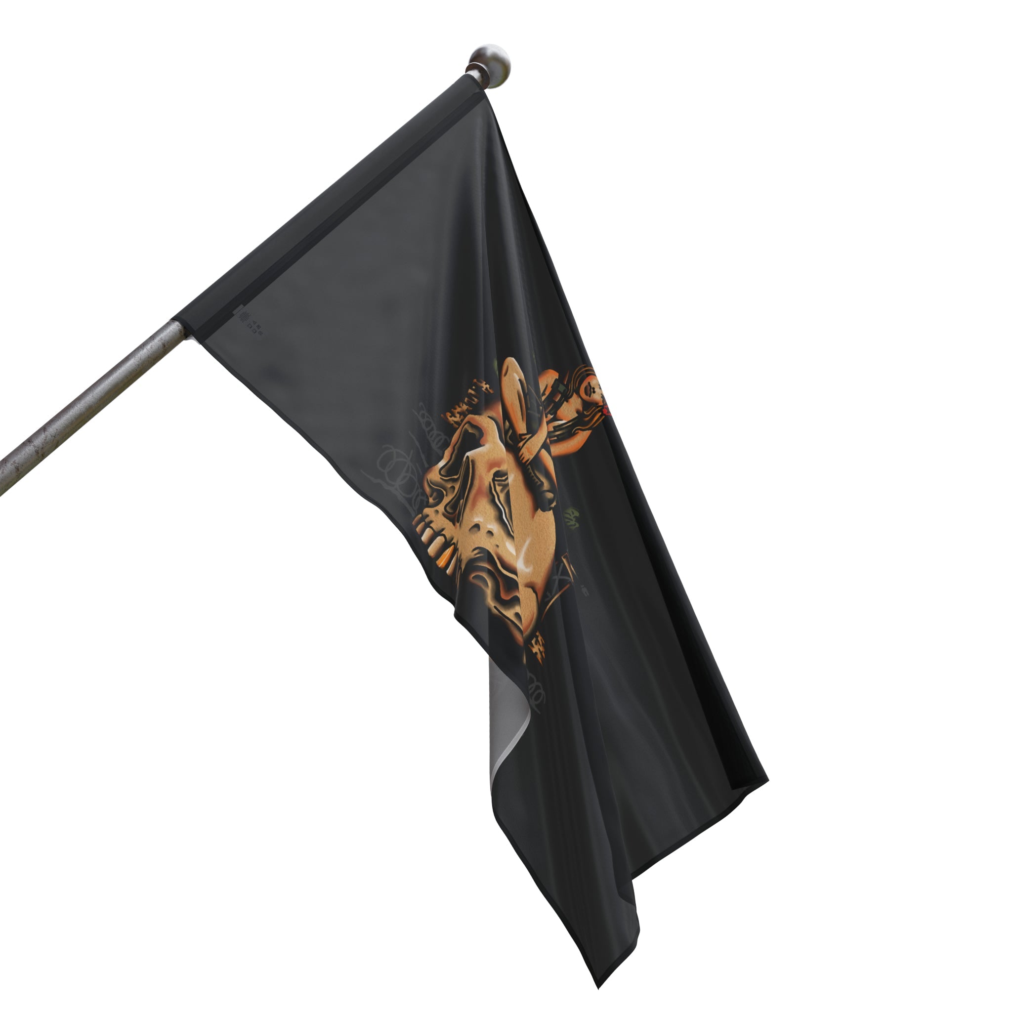 Infantry Vietnam Pin-Up On Skull - Flag