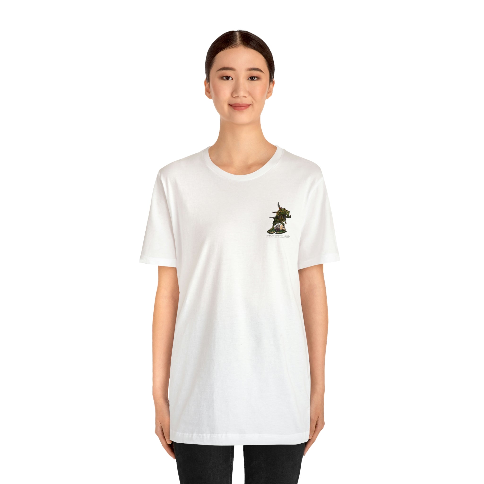 240 Machine Gun Frog - Front Print - Short Sleeve Tee