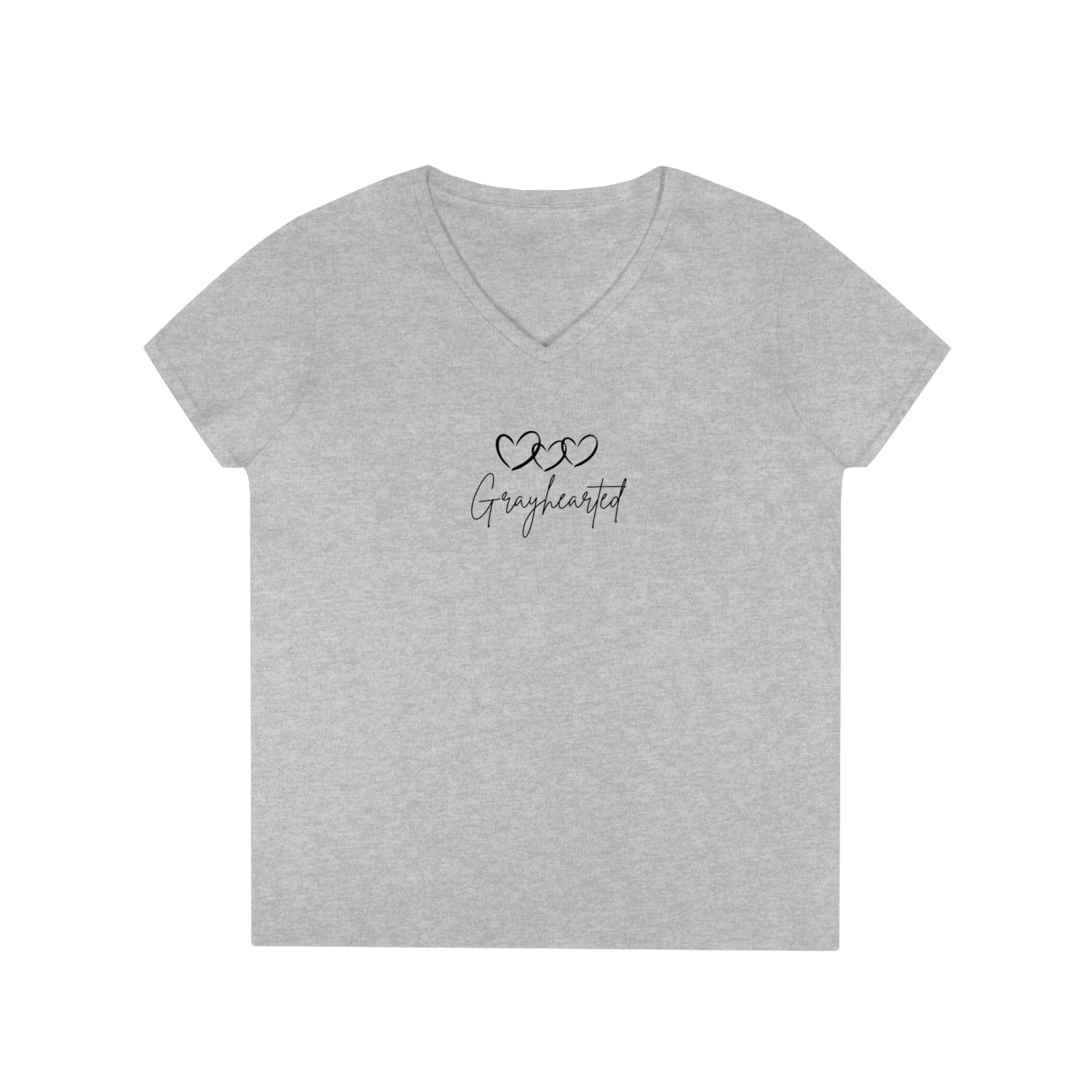 Grayceful 3 hearts Ladies' V-Neck T-Shirt
