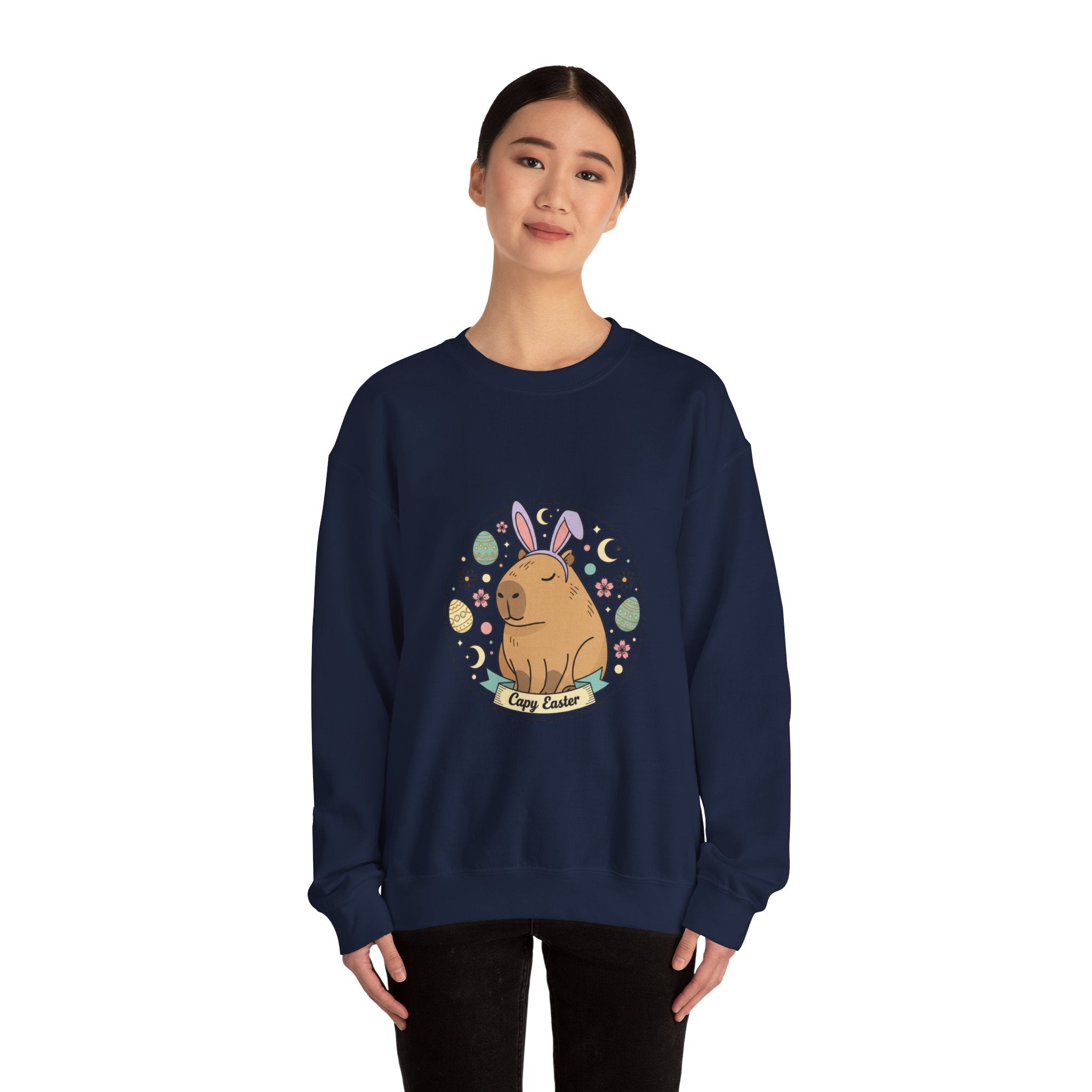 Bunny Ears Illustration Sweatshirt | Easter bunny aesthetic, pastel spring