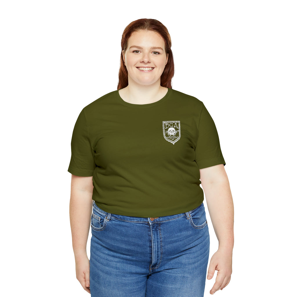 240 Machine Gun Frog - Back Print - Short Sleeve Tee