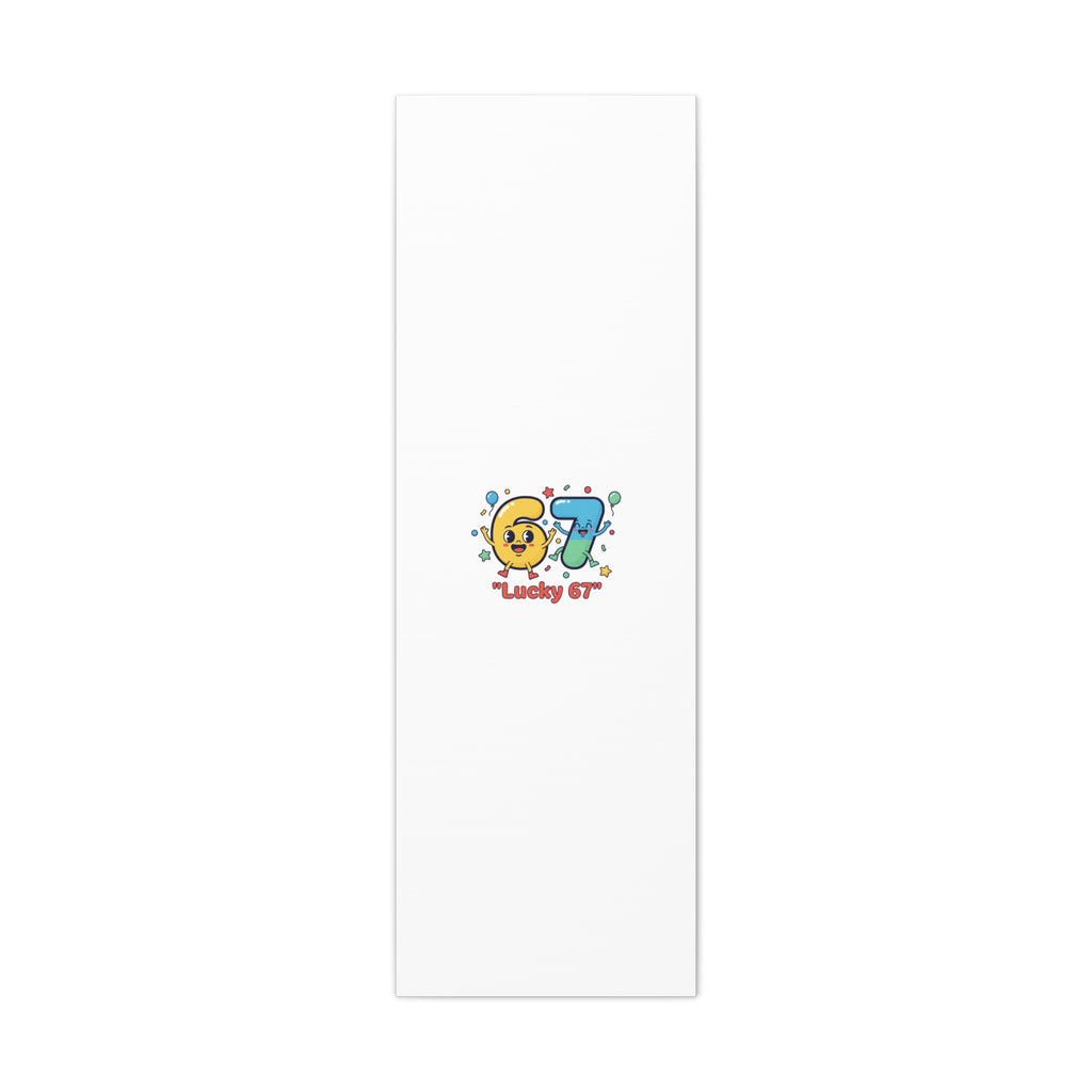 Lucky 67 Canvas, Stretched Matte | 67 meme, absurdist humor