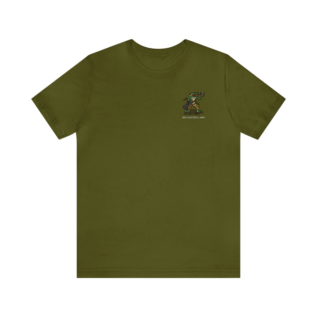 Flippers, Binoculars and Radio Frog - Front Print - Short Sleeve Tee